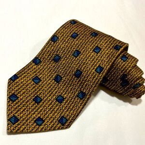 Ermenegildo Zegna Gold and Blue Tie